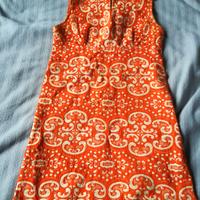 Vestito Donna Vintage anni 60 70 arancione