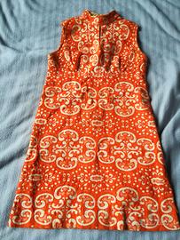 Vestito Donna Vintage anni 60 70 arancione