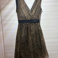 Abito mini animalier a portafoglio