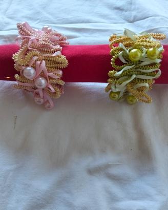 lotto 2 elastici capelli /bracciali vintage anni 