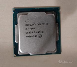 CPU intel I5 7500, socket 1151, 3,4 GHz, quad-core