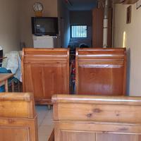 Coppia di lettinsingoli in pregiato Legno Massello