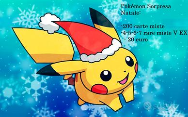 Carte Pokémon, Natale: 200 carte, 4-7 rare EX V