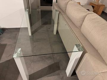 Tavolo Calligaris Levante in cristallo traspare