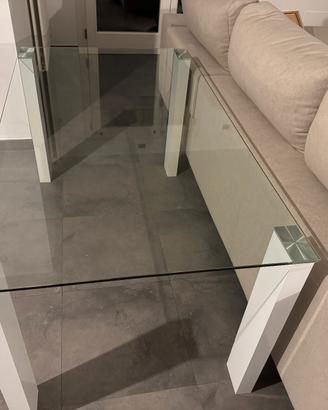 Tavolo Calligaris Levante in cristallo traspare