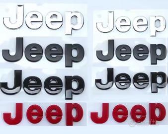 Loghi JEEP logo scritta nero lucido opaco emblema