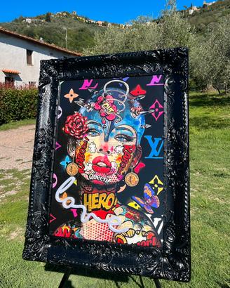 Quadro Led Catwoman Louis Vuitton Luxury PopArt