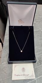 Collana punto luce oro bianco 