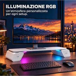 Supporto monitor RGB con altoparlanti e Bluetooth