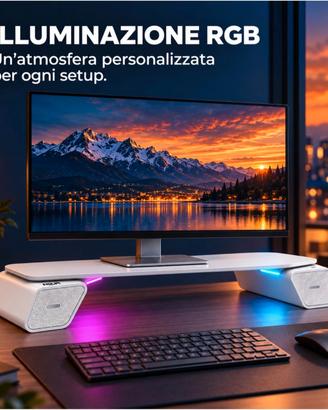 Supporto monitor RGB con altoparlanti e Bluetooth