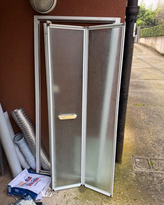 Porta pieghevole doccia in vetro Cesana