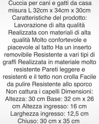 Casetta morbida per animali di taglia piccola
