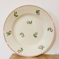 Piatto francese decorato con fiori vintage