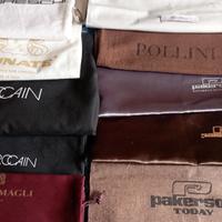 Borse con coulisse, in organza, velluto, camoscio.