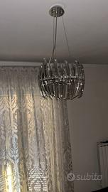 Lampadario e lampade comodini cristallo