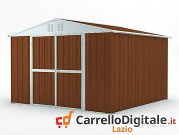 Box struttura lamiera Acciaio 327x307 legno scuro