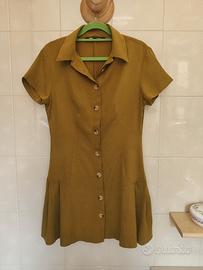 Vestito abito zara corto verde oliva
