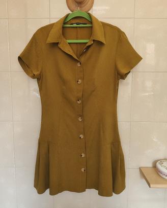 Vestito abito zara corto verde oliva