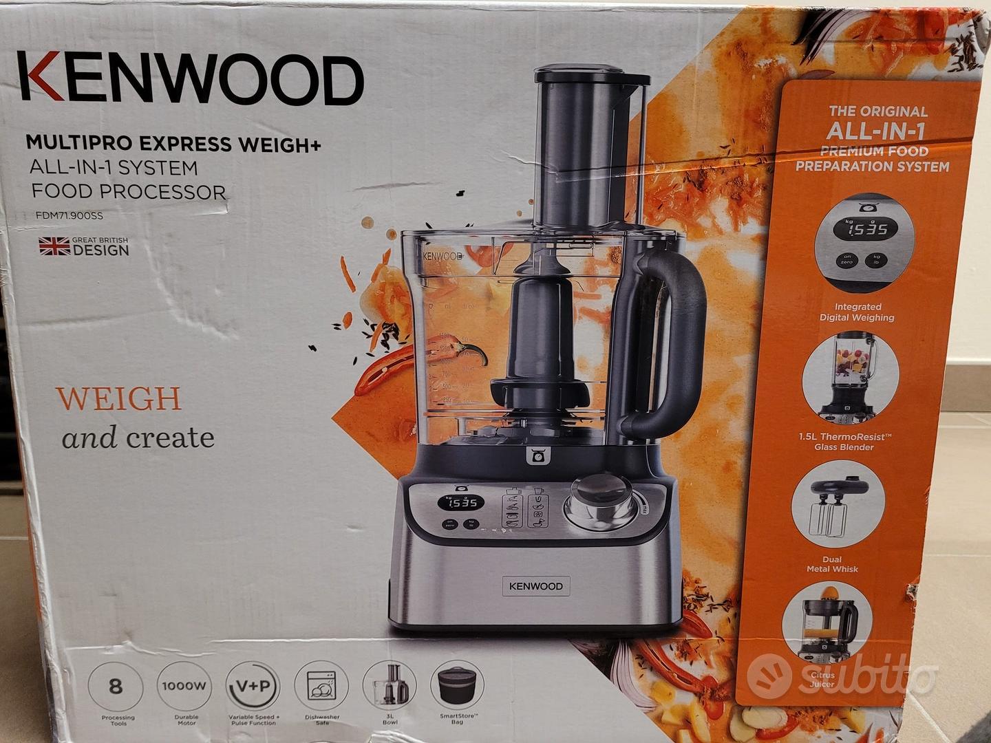 Kenwood FDM71.450SS MultiPro Express Weigh Robot da Cucina con 8