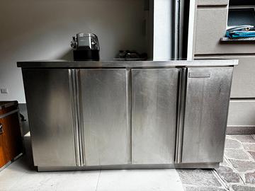 Tavolo armadiato inox TECNA 150x50 4 ante
