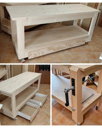 Banco falegname tavolo da lavoro morsa fresa sega 