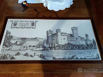Quadro grande 53x103 cm con Citta' di Vignola