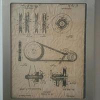 quadro Vintage arredo Industrial Brevetto retro