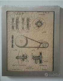 quadro Vintage arredo Industrial Brevetto retro