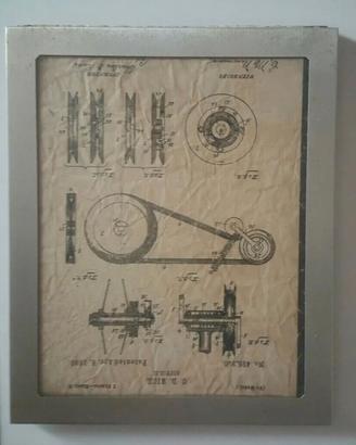 quadro Vintage arredo Industrial Brevetto retro