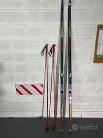 sci da fondo, tecnica classica + bastoncini