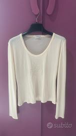 T shirt panna Roccobarocco