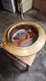 Braciere in rame con supporto 