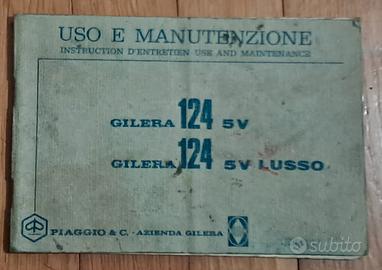 Libretto uso e manutenzione moto Gilera 124 5V 