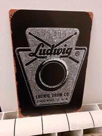 Targa Vintage in Metallo di Ludwig Snare Drums -