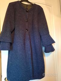 cappotto donna nuovo manica a sbuffo 