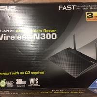 Asus DSL-N12E Modem Router ADSL2+ Wireless N300 Mb