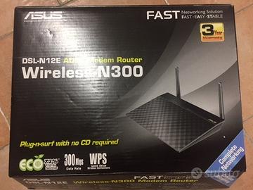 Asus DSL-N12E Modem Router ADSL2+ Wireless N300 Mb