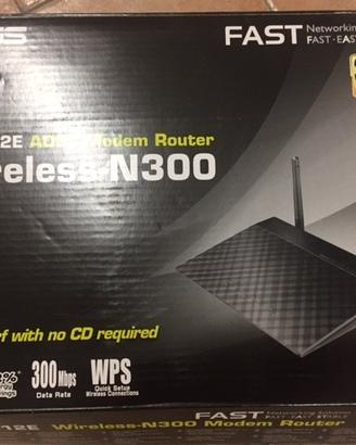 Asus DSL-N12E Modem Router ADSL2+ Wireless N300 Mb