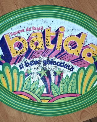 vassoio vintage pubblicitaria batida de coco 1960