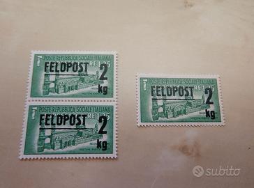 Lotto RSI "Monumenti Distrutti" con Sovrastampa FA