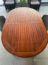 Tavolo in legno da giardino allungabile