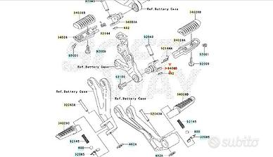 Supporto pedana Kawasaki Ninja ZX-6R 340031327