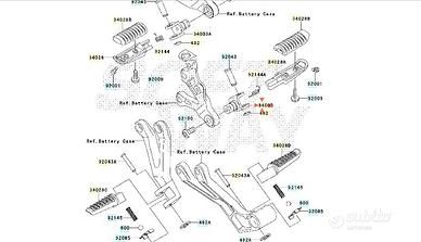 Supporto pedana Kawasaki Ninja ZX-6R 340031327