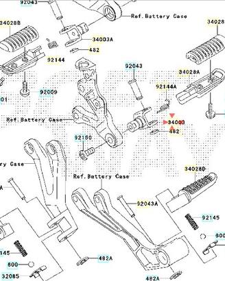 Supporto pedana Kawasaki Ninja ZX-6R 340031327