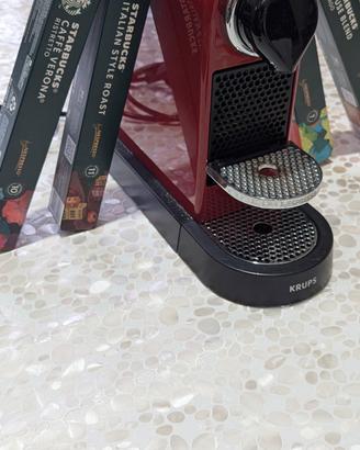 Krups Nespresso Ctiz XN741 Red + Capsule Starbucks