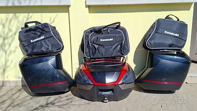 Tris Borse Originali Kawasaki + 3 Borse Interne