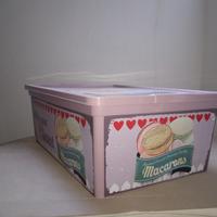 scatola in plastica con stampa