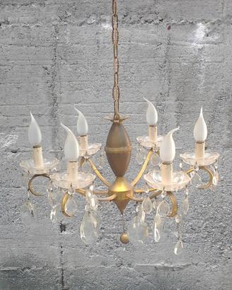 Lampadario di ottone anni 50