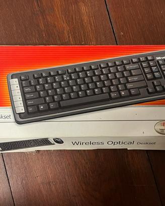 Wireless optical deskset tastiera e mouse NUOVI