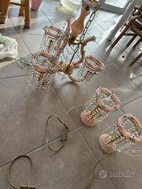 Lampadario in vetro di murano Rosa